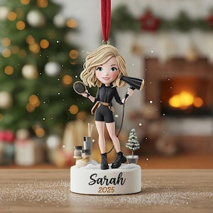 Gepersonaliseerde kappersversiering 2025, haarstylistversieringen, schoonheidsspecialistencadeau, op maat gemaakt kapperscadeau, kapsalondecoratie, bedankcadeau