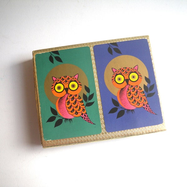 Owl Playing Cards Etsy