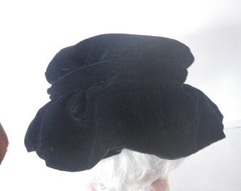black velvet floppy hat