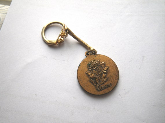 1960s Meiji Shrine Key Ring Fob, Pendant, Medalli… - image 2