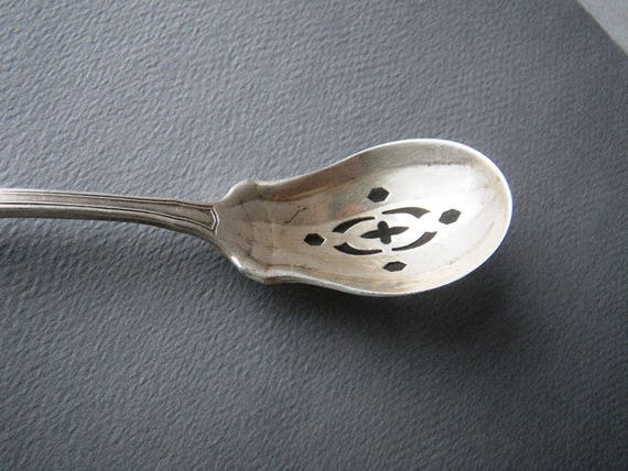 Monterey by Wallace Sterling Silver Olive Spoon Pierced 5 34 Custom Made