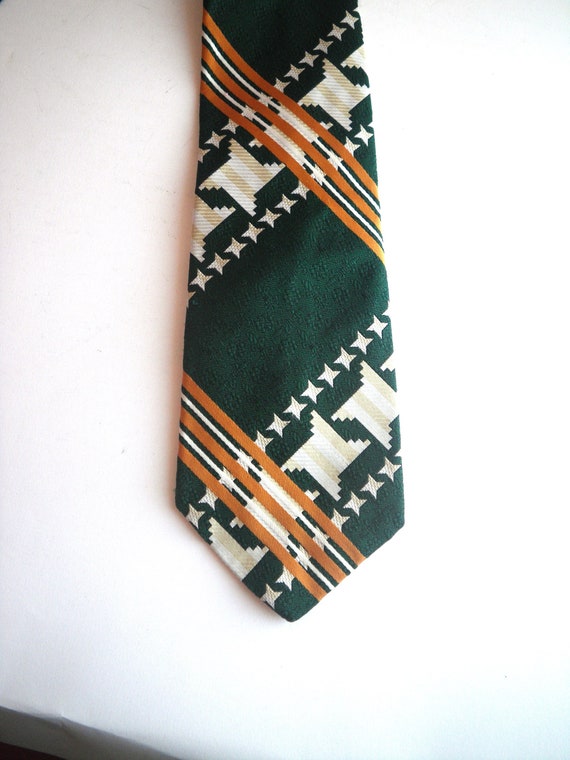 1970s Qiana Polyester Ugly Necktie, Wide Men's Tie