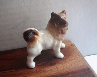 Vintage Ceramic Akita Dog Figurine