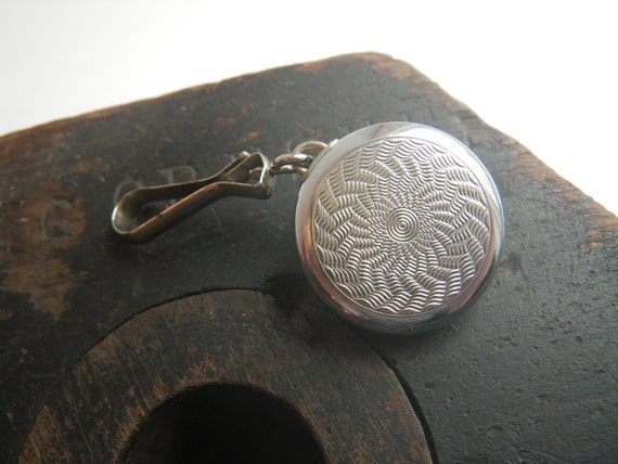 Ketcham & McDougall Retractable Chain Silver Pin for Fob Pocket Watch or Mechanical Pencil