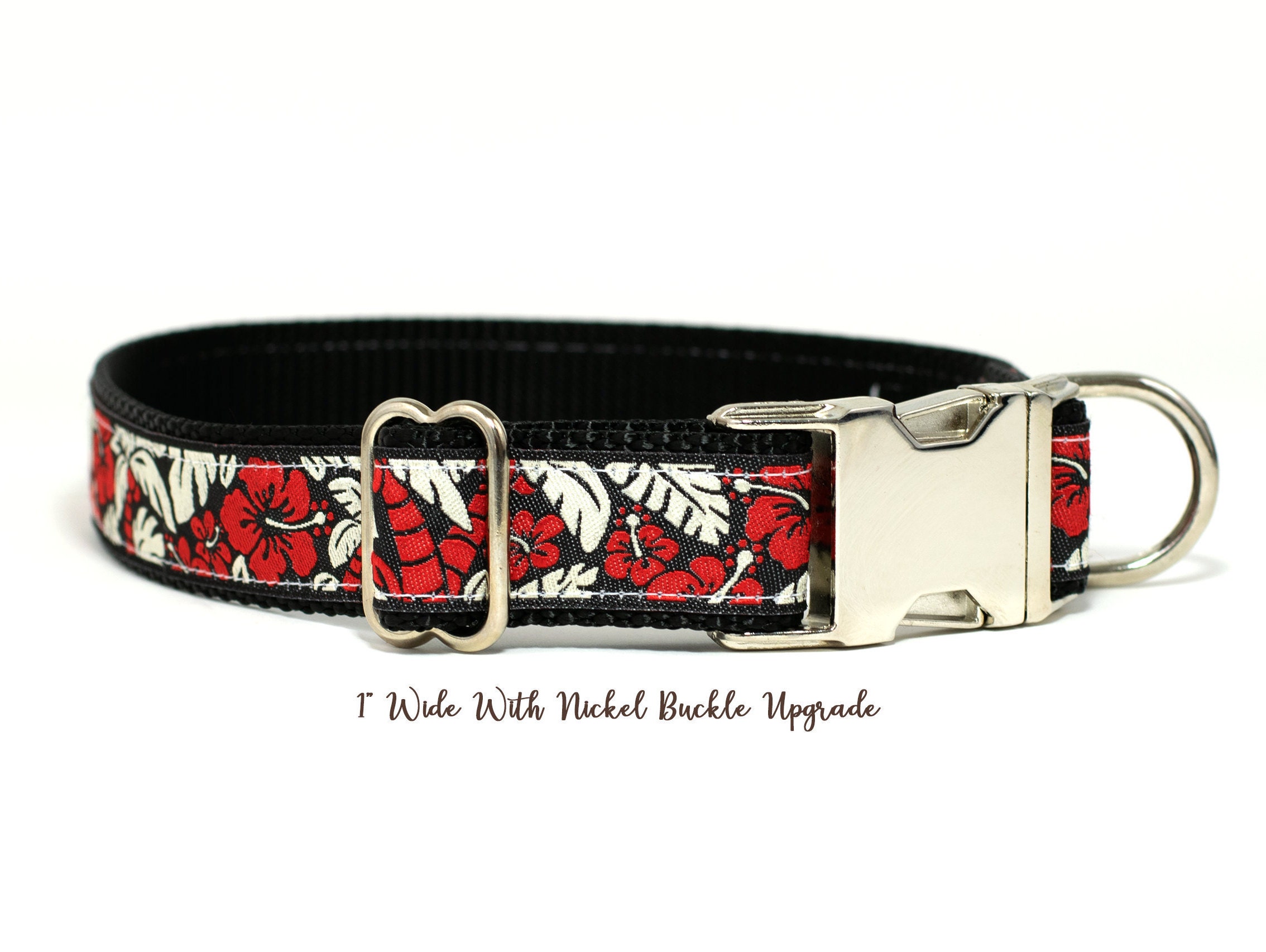 hibiscus dog collar