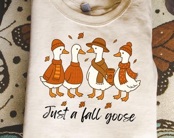 Automne oie png, chemise automne oie png, automne confortable png, oie png, automne douillet, automne chemise mignonne png, automne sublimation png, automne png, feuilles