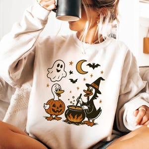 Cute Halloween Duck PNG, Goose Halloween Shirt, Funny Halloween Goose Clipart, Halloween Duck Digital, Fall Sublimation Design, Pumpkin Duck