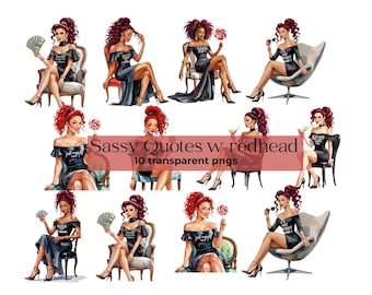 Girl Boss Clipart redhead woman clipart sassy quotes png money quotes svg savage saying png high heels girl png rich woman quotes png