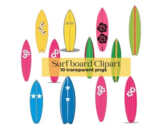 Surfbrett Clipart Aquarell Surfbrett digitale Aufkleber Surfbrett png Insel png Strand Hawaii png Surfen digitale Aufkleber