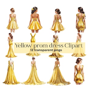 Yellow Graduation Dress - Etsy