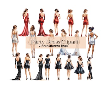 Prom dress clipart dress clipart princess dress png cocktail dress clipart party dress digital sticker girl clipart  long dress clipart