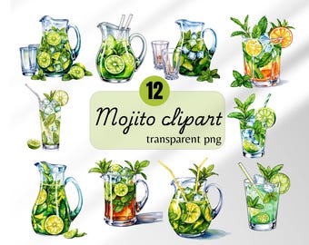 Mojito clipart cocktail clipart watercolor cocktail clipart drinks digital sticker summer drinks clipart alcohol clipart Mojito png
