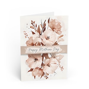 Charming Floral Mother's Day Greeting Cards, Elegant Card Set, Birthday Wishes, Special Occasions, Milestone Celebrations