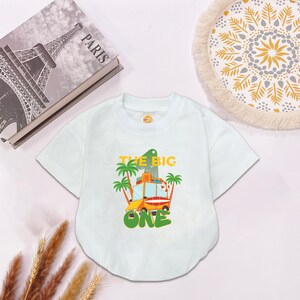 Surfing First Birthday Outfit: Beach Van, Waves, Baby Boy