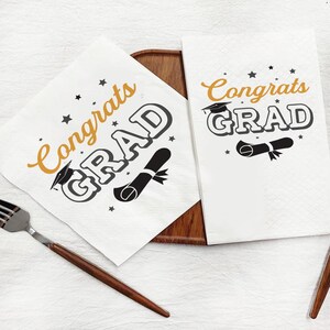 Personalized Graduation Party Napkins: Class of 2025, Custom Colors
