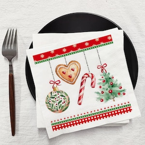 Christmas Ornament Napkins: Festive Holiday Party Table Decor
