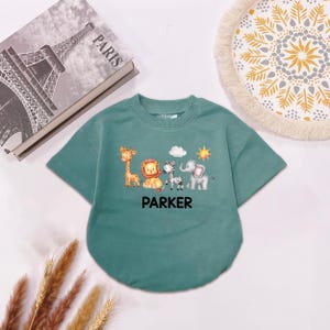 Personalised name Party Animal Birthday Outfit, Kids Safari Birthday Romper, Custom Party Animal Gift, Bubble Romper Baby Boy, Baby Shower