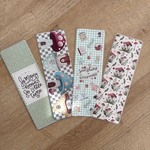 Cottagecore Laminated Bookmark | Cardstock Bookmarks | Mushroom Bookmark | Fall Bookmarks | Cute Bookmarks | Seasonal Bookmarks
