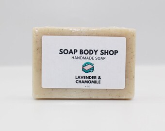 Lavender Chamomile Soap: Handmade with Jojoba & Botanical Oils, 4 oz