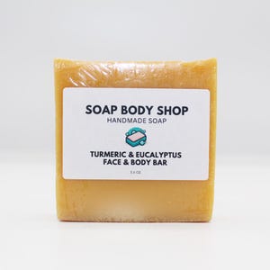 Turmeric & Essential Oil Soaps, 12 Essential Oils, Handmade Soap, Goat&#39;s Milk Soap, Glowing Skin, Face and Body Soap, Turmeric Skincare