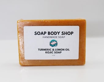Turmeric Lemon Kojic Acid Soap: Goat Milk, Coconut & Grapeseed Oils