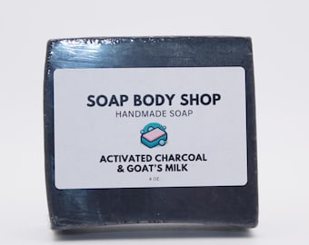 Handmade Goat's Milk & Activated Charcoal Soap: Deep Cleansing