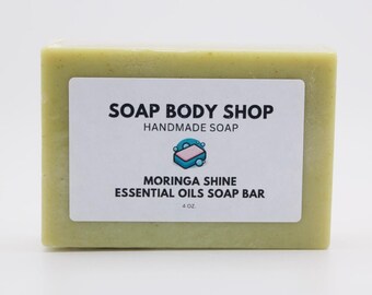 Moringa Shine Soap Bar: Handmade with Essential Oils