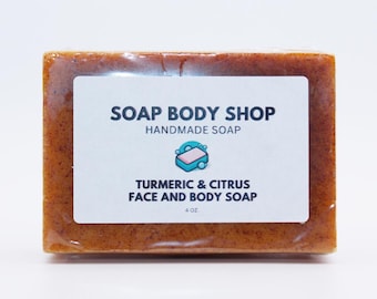 Turmeric Citrus Soap: Essential Oil Blend, Handmade Cleansing Bar