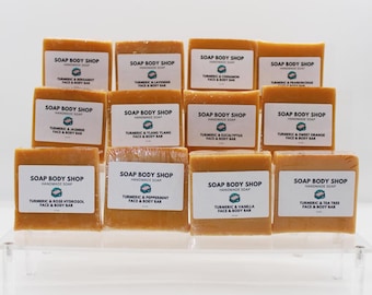 Turmeric Goat's Milk Soap Set: Handmade Essential Oil Soaps, Glowing Skin