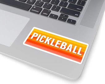 Pickleball Sticker, Fun Pickleball Decal, Sporty Laptop Stickers, Great Gift for Pickleball Lovers