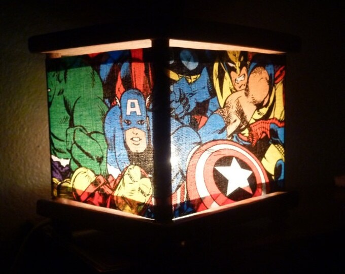 Superhero Night Light Lamp Spiderman Ironman the Hulk Thor Etsy