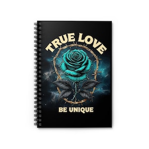 True Love Spiral Notebook - Unique Floral Design, Perfect for Journaling, Gift for Writers, Students, and Art Lovers