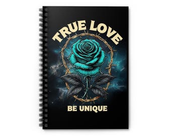 True Love Spiral Notebook - Unique Floral Design, Perfect for Journaling, Gift for Writers, Students, and Art Lovers