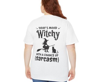 Witchy Mood T-Shirt, Perfect for Halloween, Sarcastic Gifts for Her, Funny Tee for Witches, Unisex Cotton Shirt