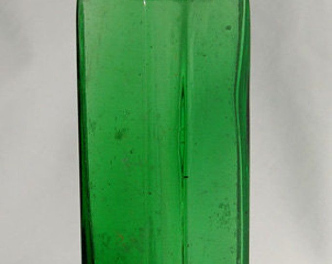 Fancy Antique CAPERS BOTTLE. Beautiful Emerald Green Color Etsy