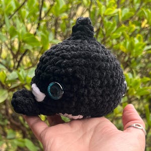 Peluches de ganchillo - Orca - Ballena - Hechos a mano con hilo 100 % chenilla pura - Peluches suaves de alta calidad - Colores personalizados disponibles
