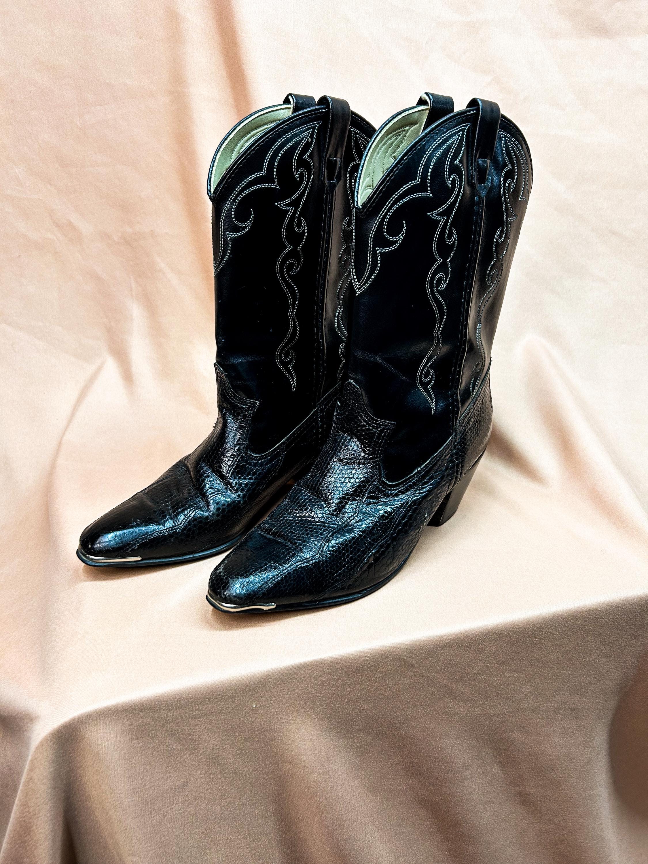 80s Biker Boots - Etsy
