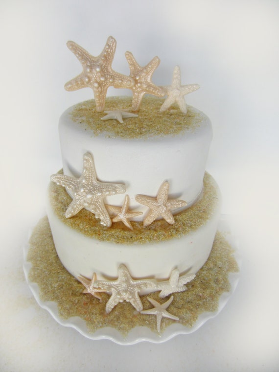 Edible Sea Starfish With Sand Ivory And Tan Set Of 11 Etsy