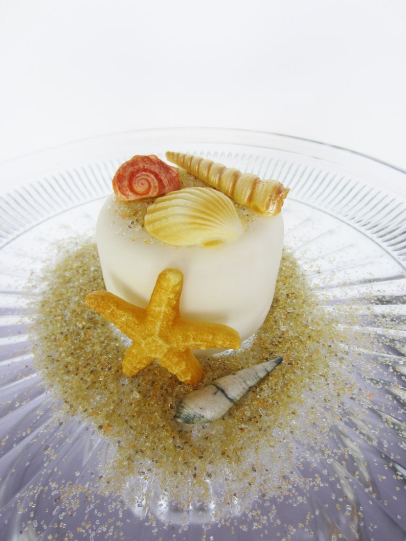 Edible sugar sea shells small natural color set of 24 | Etsy