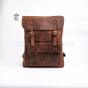 Handcrafted Top Grain Leather Backpack, Weather-Resistant Hiking, Women & Men Purse, Unisex, Vintage Laptop Valley Backpack, gift him her...