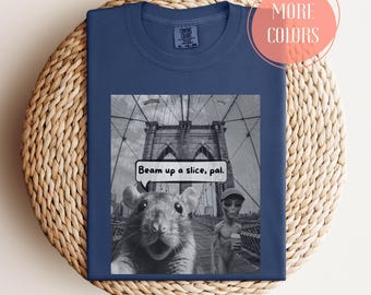 Brooklyn Shirt, Funny NYC Sweatshirt, Rat Selfie Tee, Brooklyn Bridge Meme Shirt, Pizza Lover Gift