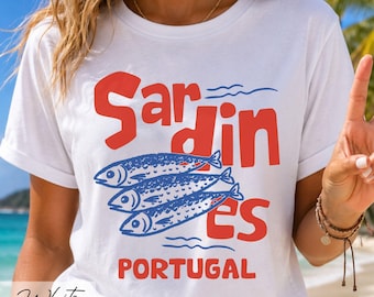 Portugal Sardines T-shirt and Sweatshirt: Vacation Summer Shirt, Europe Travel Gifts, Oversize, Comfort Colors, Womens, Mens