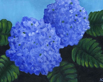 Hydrangeas -  Acrylic Floral Painting