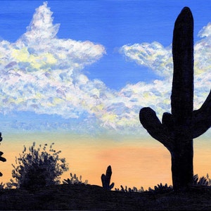Cactus Lane - Acrylic Landscape Painting