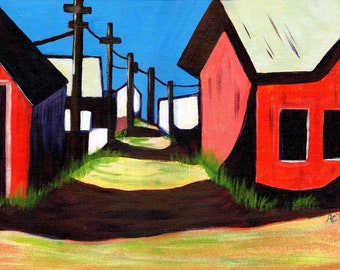 Barn - Acrylic Landscape Painting