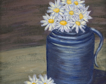 Daisies -  Acrylic Floral Painting