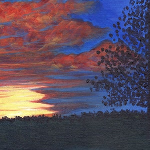 Colorful Sky - Acrylic Landscape Painting