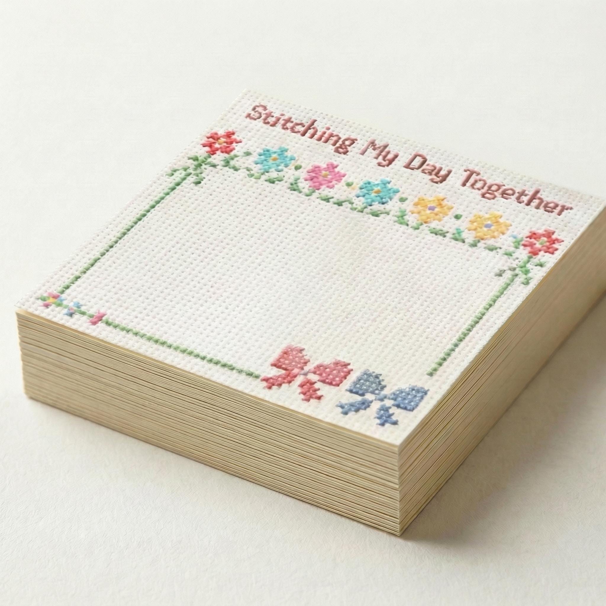 Custom Stitch Notepad Cross Stitch Notepad Design Inspiration Craft Desk Accessory ...