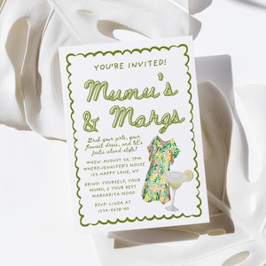 Mumu and Margarita Party Invitation, Editable Digital Invite for Girls Night, Instant Download Tropical Canva Template - P3