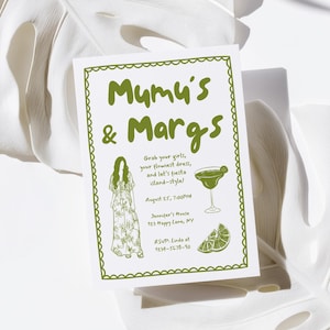Mumu and Margarita Party Invitation, Editable Digital Invite for Girls Night, Instant Download Tropical Canva Template - P7